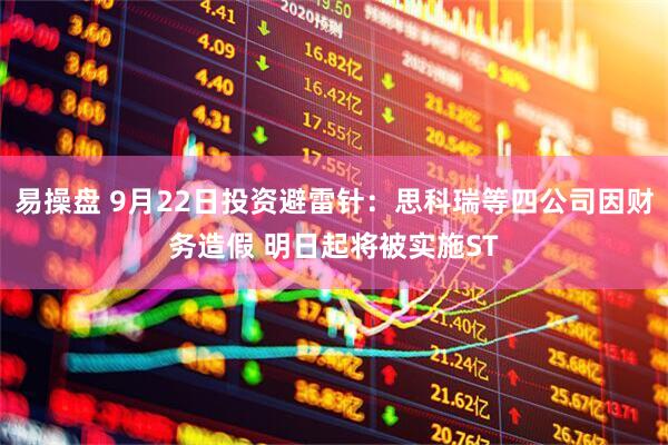 易操盘 9月22日投资避雷针：思科瑞等四公司因财务造假 明日起将被实施ST